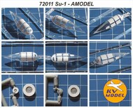 Sukhoi Su-1 / Sukhoi Su-3 wheels and canopy frame paint masks (outside only) #KV72011