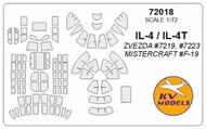  KV Models  1/72 Ilyushin IL-4 (designed to be used with Zvezda ZVE7219, ZVE7223, MISTERCRAFT #F-19 kits) [IL-4, IL-4T] KV72018