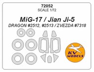 Mikoyan MiG-17 and Jian Ji-5 + wheels masks #KV72052