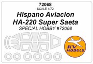  KV Models  1/72 Hispano-Aviacion HA-220 Super Saeta + masks for wheels KV72068