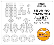  KV Models  1/72 Tupolev SB-2, Avia B-71 + wheels masks KV72070