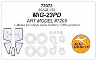  KV Models  1/72 Mikoyan MiG-23PD + wheels masks KV72072