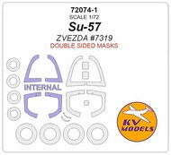  KV Models  1/72 Sukhoi Su-57 - Double-sided and wheels masks KV72074-1