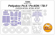 Petlyakov Pe-8, TB-7 + wheels masks #KV72080