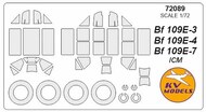  KV Models  1/72 Messerschmitt Bf.109E + wheels masks KV72089
