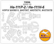 Heinkel He.111P2, He.111H-6 wheels and canopy frame paint masks (outside only) KV72096