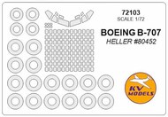  KV Models  1/72 Boeing B-707 + wheels masks KV72103