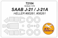 SAAB J-21 / J-21A Masks #KV72104