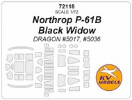  KV Models  1/72 Northrop P-61B Black Widow masks KV72118