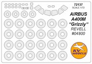  KV Models  1/72 AIRBUS A400M 'Grizzly' (Revell RV3929, #04800) + wheels masks KV72137