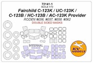 Fairchild C-123 Provider - Double-sided and wheels masks #KV72141-1