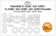  KV Models  1/72 Fairchild C-123 Provider + wheels masks KV72141