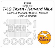  KV Models  1/72 T-6G Texan / Harvard Mk.4 Masks KV72154