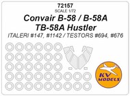 Convair B-58 / B-58A / TB-58A Hustler + wheels masks #KV72157