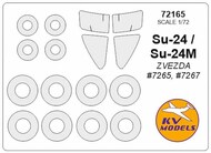  KV Models  1/72 Sukhoi Su-24 + wheels masks KV72165