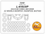  KV Models  1/72 Let L-410UVP + wheels masks KV72167