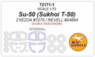  KV Models  1/72 Sukhoi Su-50 (?-50) - Double-sided and wheels masks KV72171-1