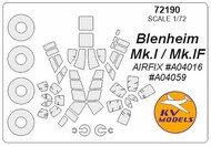 KV Models  1/72 Bristol Blenheim Mk.I + wheels masks KV72190