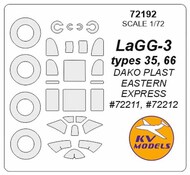  KV Models  1/72 LaGG-3 + wheels masks KV72192