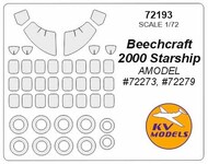 Beechcraft 2000 Starship + wheels masks #KV72193