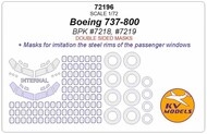  KV Models  1/72 Boeing 737-800 - Double-sided + wheels masks KV72196