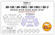 Mil Mi-1M / Mi-3- Double-sided masks + wheels masks #KV72201-1