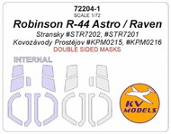  KV Models  1/72 Robinson R-44 Astro / Raven Masks KV72204-1