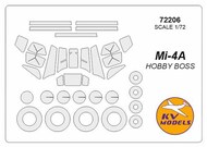  KV Models  1/72 Mil Mi-4A + wheels masks KV72206