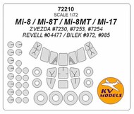  KV Models  1/72 Mil Mi-8 / Mi-17+ wheels masks KV72210