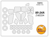  KV Models  1/72 Mil Mi-24A + wheels masks KV72215