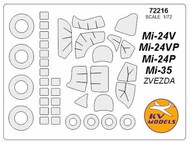  KV Models  1/72 Mil Mi-24V / Mi-35 + wheels masks KV72216