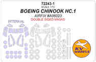 BOEING CHINOOK HC.1 - wheels and canopy frame paint mask (inside and outside) KV72243-1