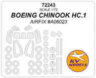 BOEING CHINOOK HC.1 wheels and canopy frame paint masks (outside only) KV72243