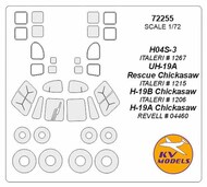  KV Models  1/72 Sikorsky H046-3 Horse / H-19 Chickasaw / S-55 + wheels masks KV72255