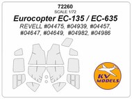  KV Models  1/72 Eurocopter EC-135 / EC-635 Masks KV72260