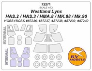  KV Models  1/72 Westland Lynx + wheels masks KV72271
