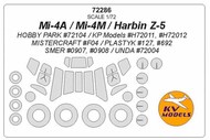  KV Models  1/72 Mil Mi-4 / Harbin Z-5 + wheels masks KV72286
