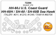 Sikorsky HH-60J U.S. Coast Guard / HH-60H / SH-60 / SH-60B Sea Hawk + wheels masks #KV72294