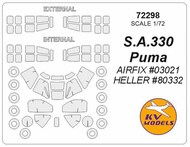 Aerospatiale S.A.330 Puma + wheels masks #KV72298