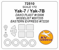  KV Models  1/72 Yakovlev Yak-7 + wheels masks KV72510