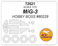  KV Models  1/72 Mikoyan MiG-3 (Hobby Boss #80229) + wheelmasks KV72521