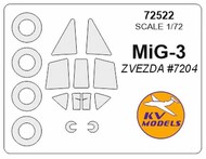  KV Models  1/72 Mikoyan MiG-3 + wheels masks KV72522
