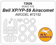  KV Models  1/72 Bell XP-59/YP-59 Airacomet + wheels masks KV72526