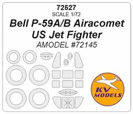  KV Models  1/72 Bell P-59A/P-59B Airacomet US Jet Fighter + wheels masks KV72527
