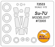  KV Models  1/72 Sukhoi Su-7U + wheels masks KV72533