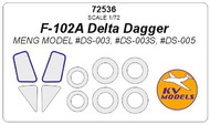  KV Models  1/72 Convair F-102A Delta Dagger + wheels masks KV72536