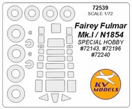  KV Models  1/72 Fairey Fulmar + wheels masks KV72539