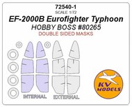  KV Models  1/72 Eurofighter Typhoon EF-2000 - Double sided and wheels masks KV72540-1