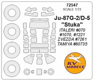  KV Models  1/72 Junkers Ju.87 'Stuka' + wheels masks KV72547