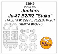  KV Models  1/72 Junkers Ju.87 B2/R2 'Stuka' + wheels masks KV72549